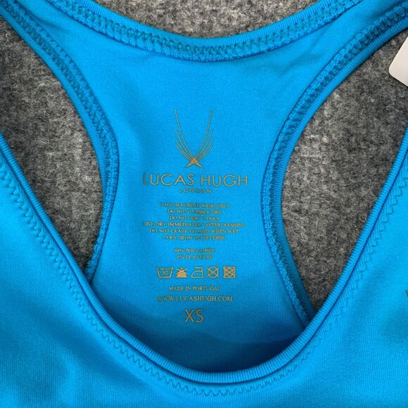 Lucas Hugh Tank Top Womens XS Extra Small Ocean Blue Wicking Fitted Racerback - Picture 3 of 10